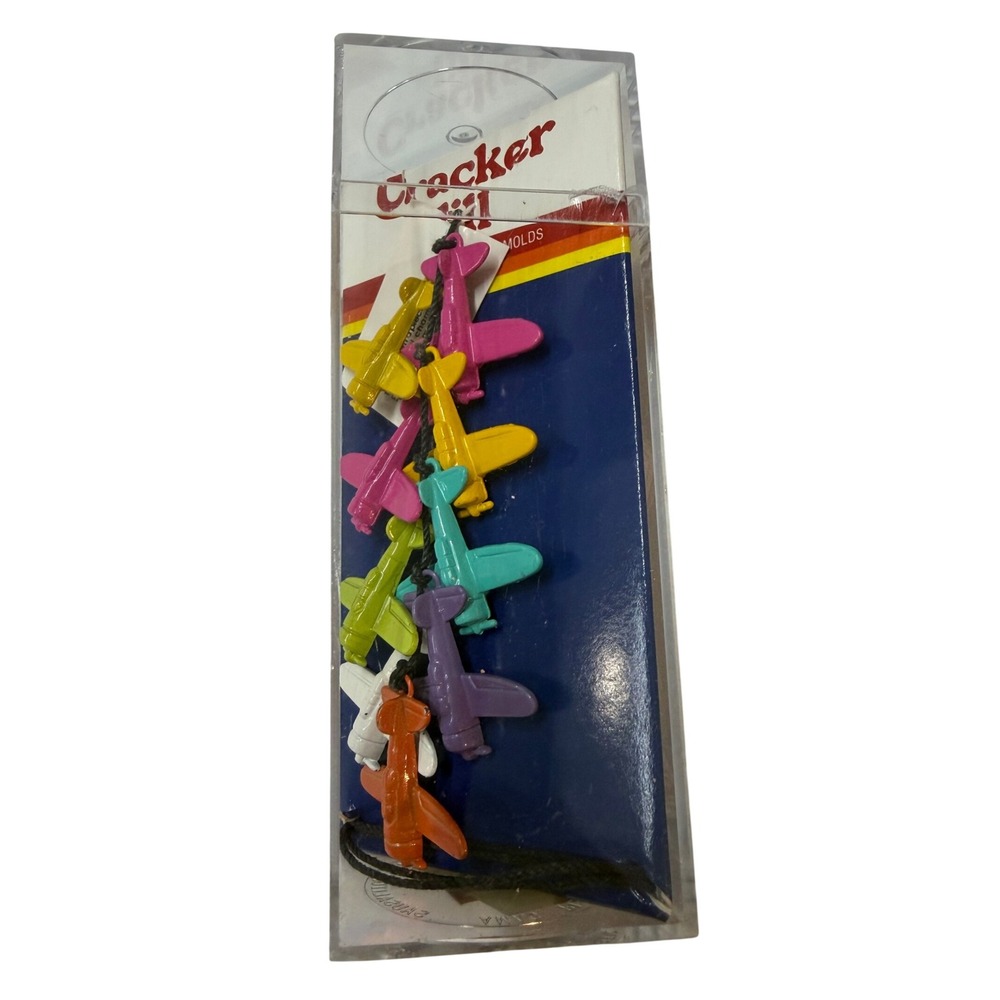 Rare Vintage Cracker Jill Authentic Metal Airplane Charms Multi Color Prize Toy
